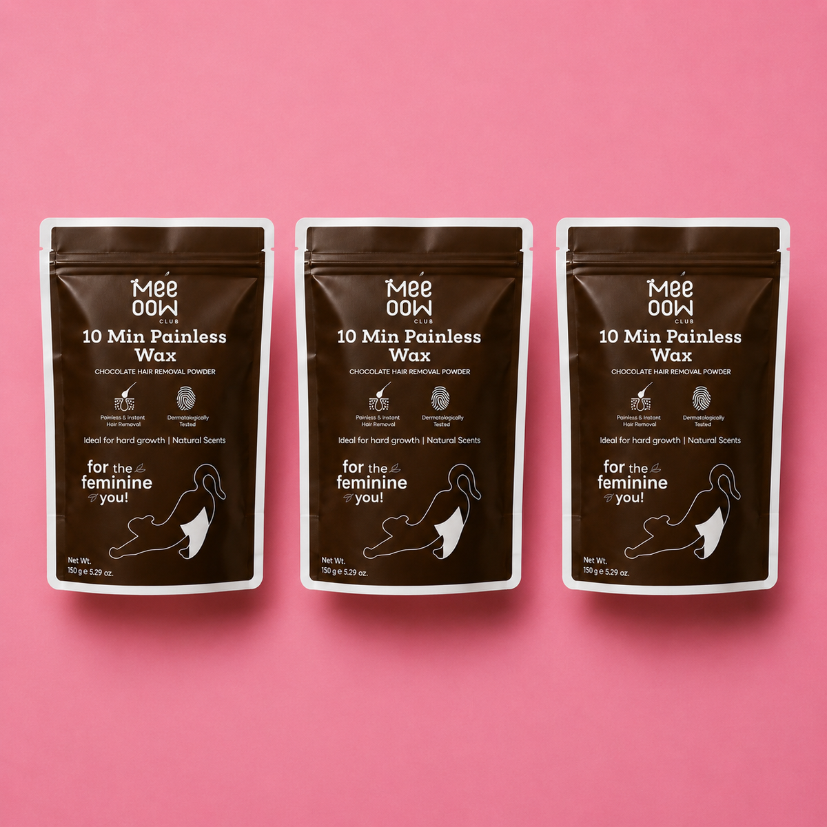 Mee Oow Club 10 Min Painless Hair Removal Powder – Chocolate 150g